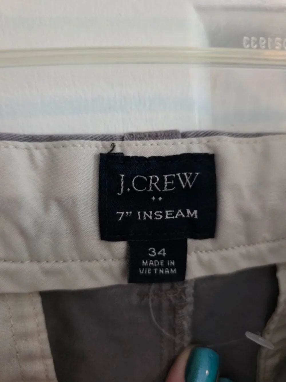 JCrew Mens Gray Shorts 34 waist Flat Front Straight 7